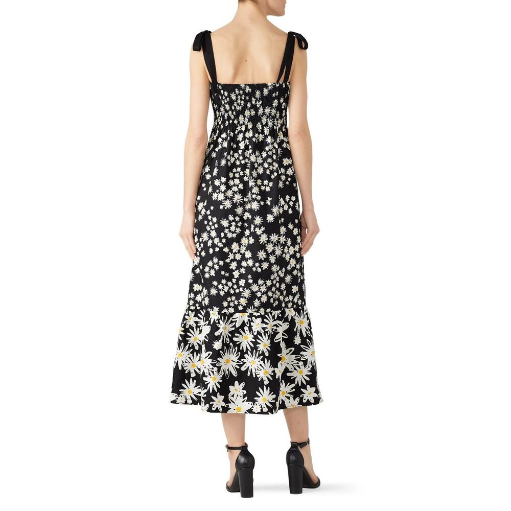 "Chinti & Parker" blk white floral midi Dress Ditsy Size 6 Silk - Picture 2 of 10